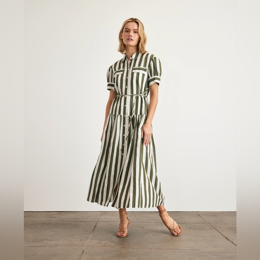 Tanya Taylor Striped Carrington Dress